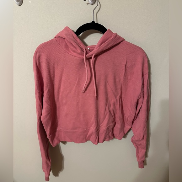 Sunday Best Tops - Aritzia Sunday Best Pink Waffle Knit Set